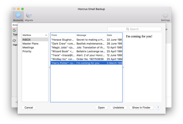 free email backup software for mac